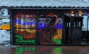 勝山駅前ライトアップ