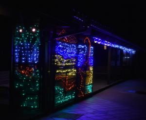 勝山駅前ライトアップ2