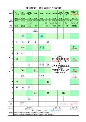 勝山駅→尊光寺