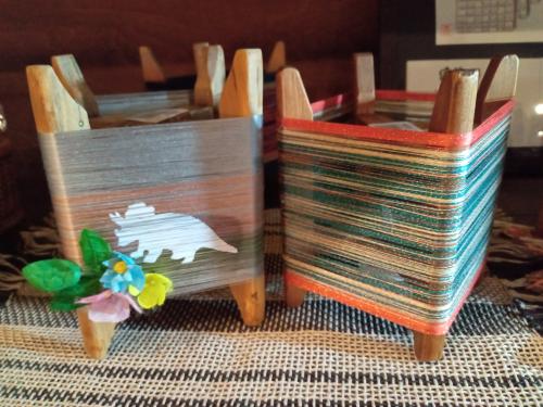 絹糸で作るランプシェード