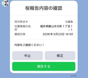 内容の確認画面