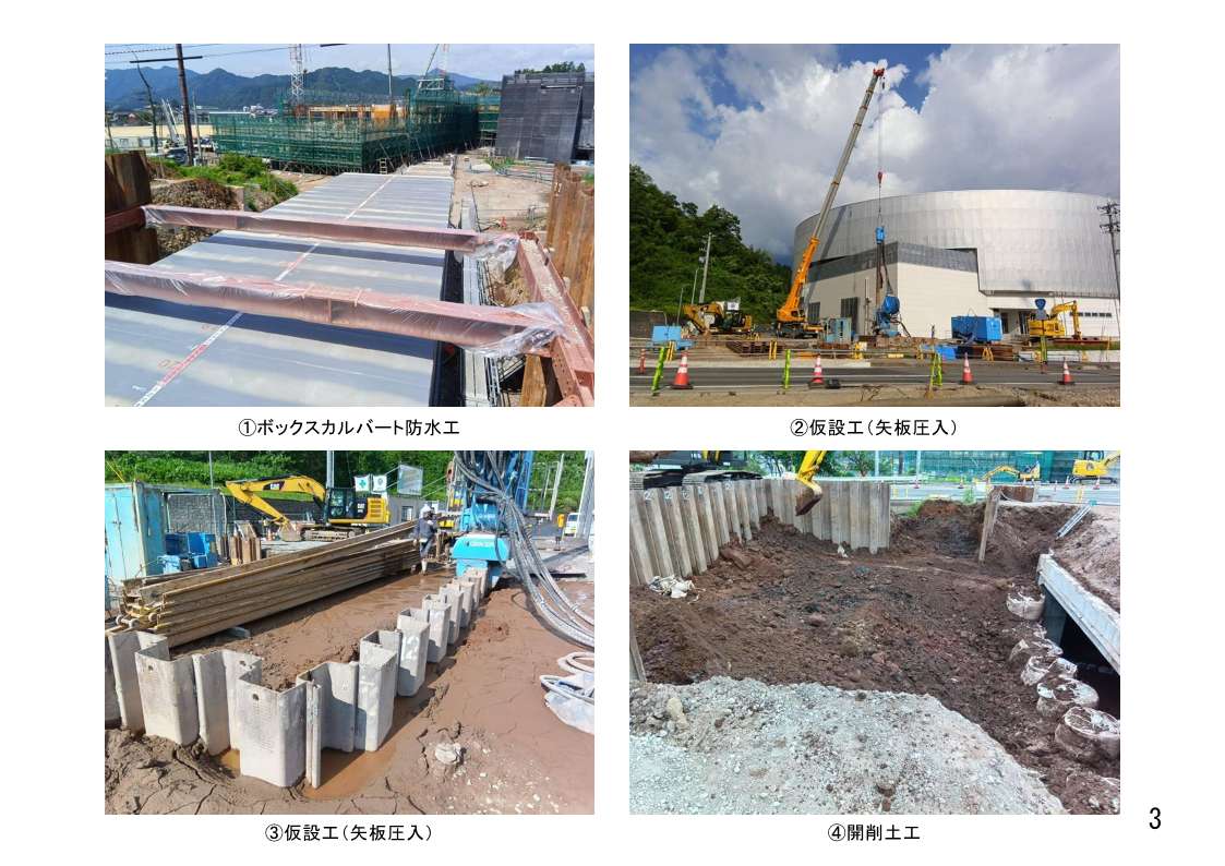 地下横断歩道工事