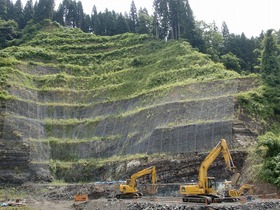 国内最大の恐竜化石発掘地（勝山市北谷町）