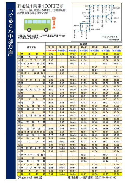 ぐるりん中部方面