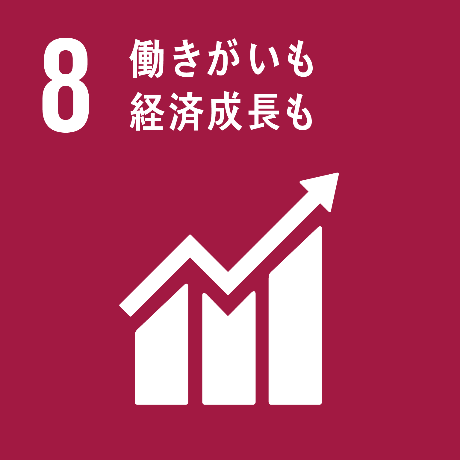 SDGs　08　働きがいも経済成長も